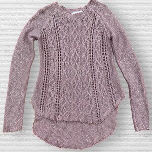 Kaisely Open Knit Sweater Light Purple Size M NWOT